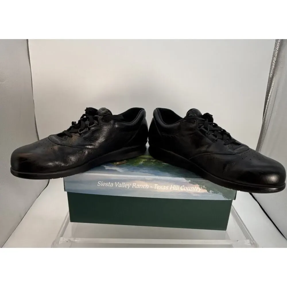 SAS Women's Free Time Sneaker Size 10.5S Black Leather Tripad Walk Shoe